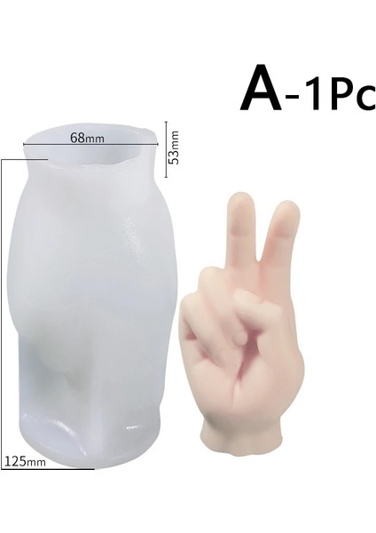 Bir Stil 3D Jest Kalıbı Silikon Mum Kalıbı Yaratıcı Mum Yapımı Süreci Dayanıklı Manken El Modeli Takı Yüzük Ekran Standı (Yurt Dışından)
