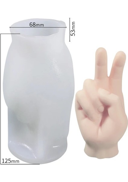 Bir Stil 3D Jest Kalıbı Silikon Mum Kalıbı Yaratıcı Mum Yapımı Süreci Dayanıklı Manken El Modeli Takı Yüzük Ekran Standı (Yurt Dışından)