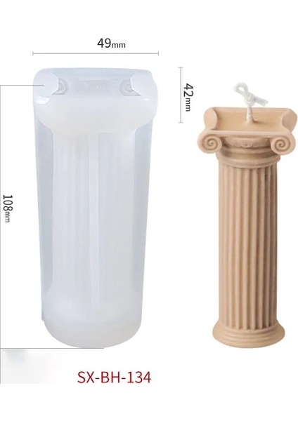 NO.134 Stili Dıy Balmumu Mum Için Roma Sütun Alçı Kalıp Insan Vücudu Kalıp Mum Yapımı Kavanozlar Sanat Heykel Modeli Balmumu Kalıp El Sanatları Hediyeler (Yurt Dışından)