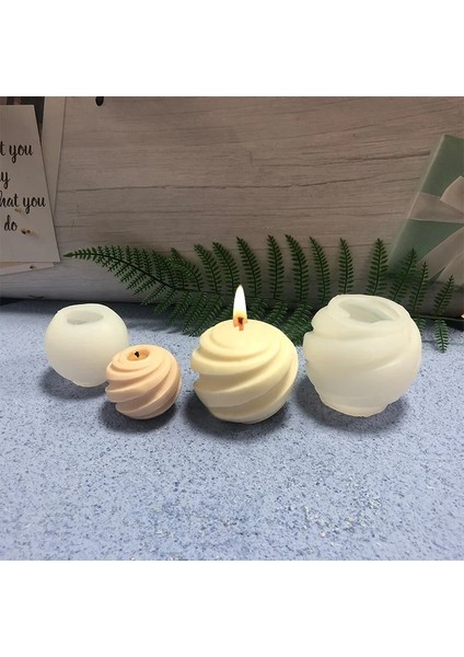 Küçük Boyutlu Stil El Yapımı Mumlar Için 3D Spiral Küre Aromaterapi Silika Jel Mum Kalıbı Sabun Kalıpları Silikon El Sanatları Mum Yapımı Malzemeleri Formu (Yurt Dışından)