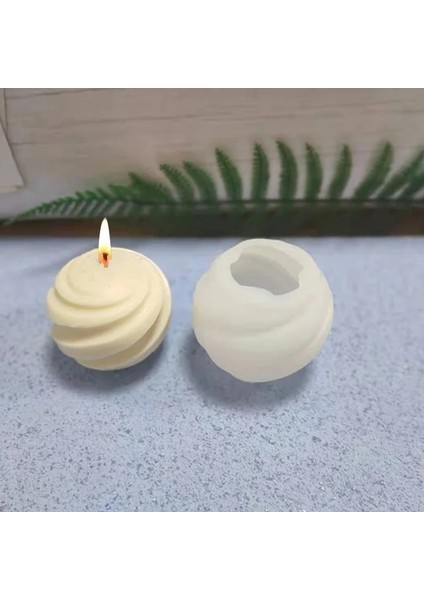 Küçük Boyutlu Stil El Yapımı Mumlar Için 3D Spiral Küre Aromaterapi Silika Jel Mum Kalıbı Sabun Kalıpları Silikon El Sanatları Mum Yapımı Malzemeleri Formu (Yurt Dışından)