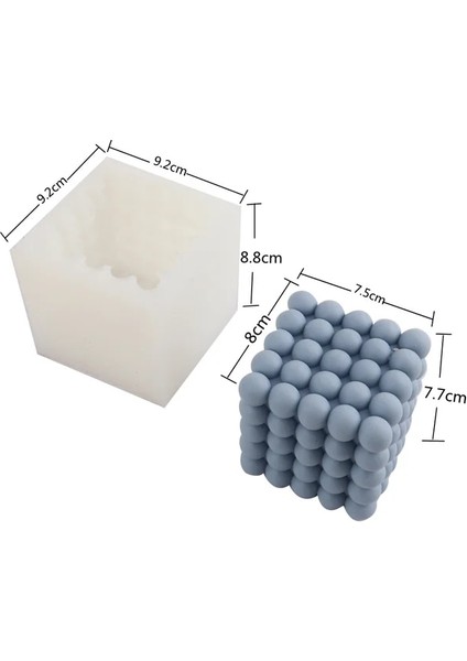 B5 Stili 3D Yeni Büyük Kare Küp Dıy Soya Balmumu Mum Silikon Kalıplar El Yapımı El Sanatları Aromaterapi Alçı Mum Kalıp Dekorasyon Aracı (Yurt Dışından)