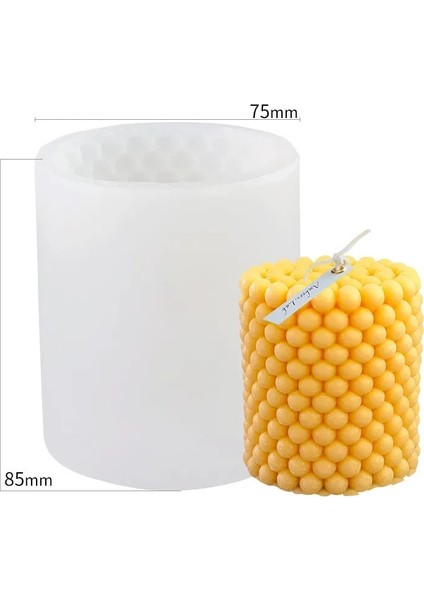F Stili 3D Kabarcık Silikon Mum Kalıp Küp Boncuk Silindir Yuvarlak Top Geometrik Sütun Soya Balmumu Alçı Sabun Aroması Ev Dekorasyonu El Sanatları Pişirme (Yurt Dışından) fırsatları