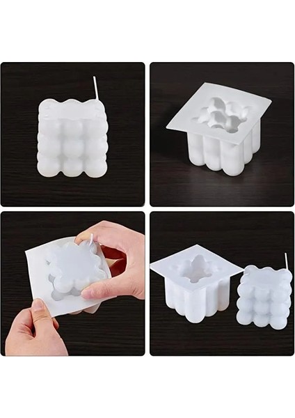 6 Boşluk Stili 6 Kaviteler 3D Küp Pişirme Mus Kek Kalıbı Silikon Kare Kabarcık Tatlı Kalıpları Kek Tepsisi Mutfak Bakeware Mum Alçı Kalıp (Yurt Dışından) fırsatları