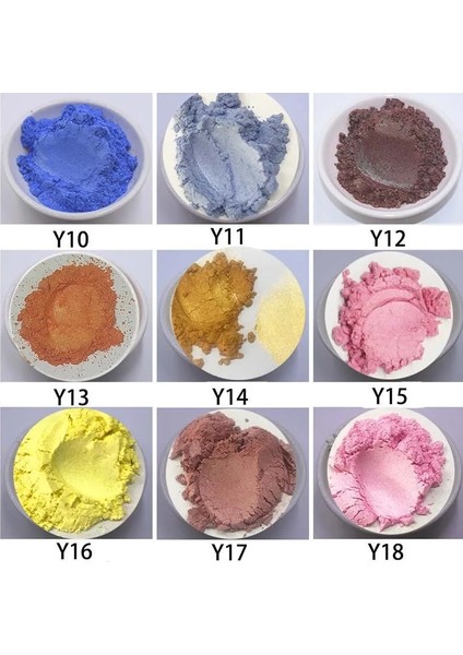 Haicheng Shop Y03 Stili 60 Renk Mika Pigment Tozu 7gşişe 25ML El Yapımı Reçine Mum Dolum Sanatı Güçlü Gizleme Gücü Ruj Deri Dıy (Yurt Dışından)