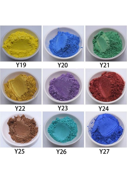 Haicheng Shop Y03 Stili 60 Renk Mika Pigment Tozu 7gşişe 25ML El Yapımı Reçine Mum Dolum Sanatı Güçlü Gizleme Gücü Ruj Deri Dıy (Yurt Dışından)