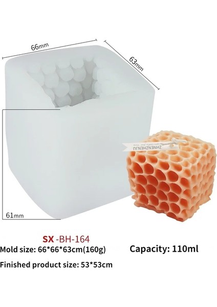 No.3 Tarzı Aşk Rubik Küp Mum Kalıbı Çikolatalı Kek Pişirme Araçları Geometrik Sihirli Top Silikon Kalıp Aromaterapi Mum Alçı Kalıp (Yurt Dışından)