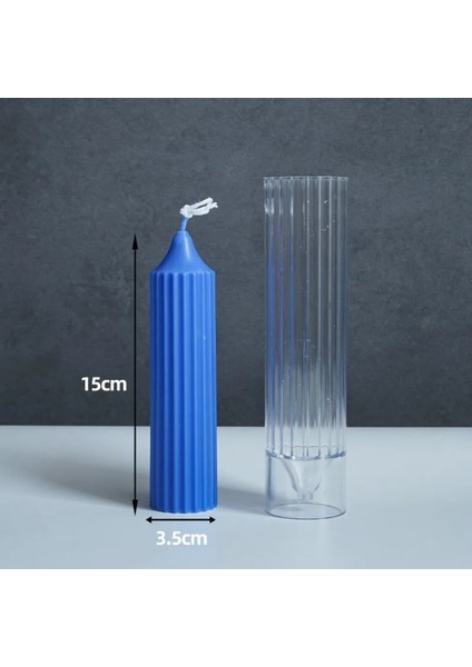 Ince Dişler 5X10CM Stili Uzun Kutuplu Şerit Mum Kalıpları Plastik Sütun Dıy Mum Yapma Kiti Büyük Silindir Mum Kalıpları (Yurt Dışından) modelleri