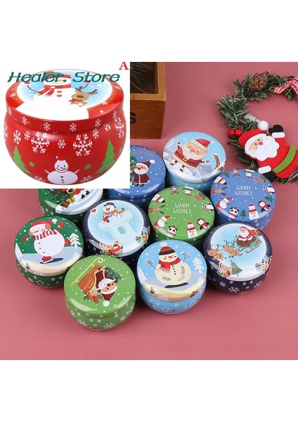 Haicheng Shop A7 Stili Noel Mum Teneke Kavanoz Dıy Mum Yapımı Kiti Kuru Depolama Baharatlar Için Tutucu Saklama Kutusu Kamp Parti Favor Tatlılar Hediyeler (Yurt Dışından)