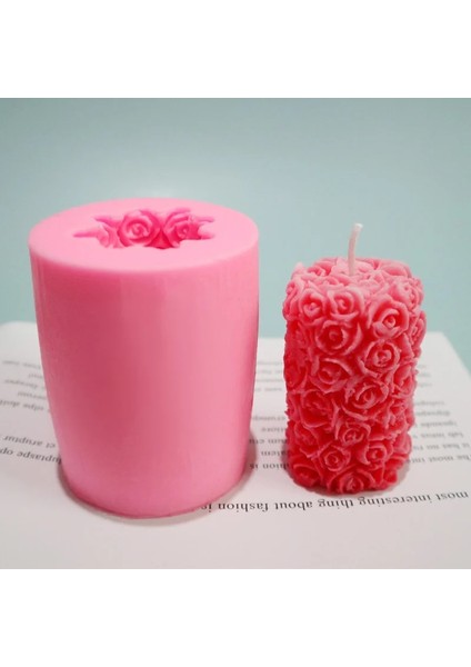 No.20 Tarzı 3D Gül Çiçek Mum Silikon Kalıp Dıy Alçı Kalıp Şekli Silikon Sabun Kalıpları (Yurt Dışından)