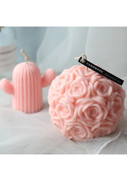Büyük Lale Tarzı Gül Topu Mum Sabun Kalıp Dıy Gül Çiçek Kek Dekorasyon Için Kokulu Aromaterapi Mum Kalıp Sabun Kalıp Craft Pişirme (Yurt Dışından)
