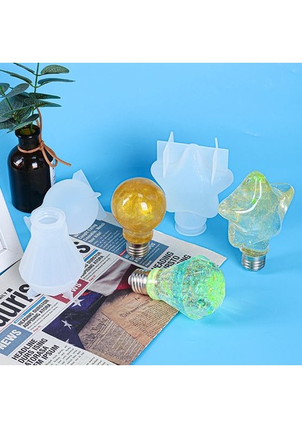 C-1pc Tarzı Dıy Epoksi Ampul Silikon Kalıp El Yapımı Reçine Kristal LED Lamba El Sanatları Kalıp Ev Partisi Dekoru El Sanatları Aracı (Yurt Dışından)