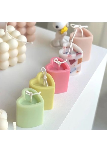 7.9cm Stili Ev Yapımı Balmumu Mum Sabunu Mum Boya Balmumu Eriyik Kurdeşen Mum Yapımı Için 3D Silindirik Kalp Balmumu Kalıp Tedarik (Yurt Dışından) fiyatları