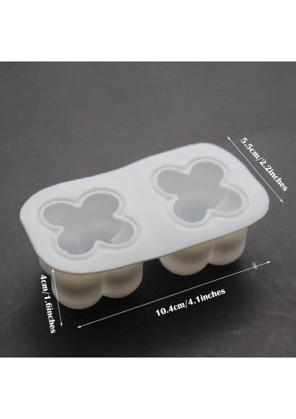 2 Boşluk Stili Diy Mumlar Kalıp Soya Balmumu Mumlar Kalıp Aromaterapi Alçı Mum 3D Silikon Kalıp El Yapımı Soya Mumları Aroma Balmumu Sabun Kalıpları (Yurt Dışından)
