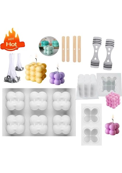 3 Delikli Bir Stil 6 Kavite Silikon Mum Alçı Kalıp 3D Küp Kare Kabarcık Dıy Yapışmaz Mutfak Tatlı Kek Tepsisi Fırın Güvenli Kek Kalıpları (Yurt Dışından) fiyatları