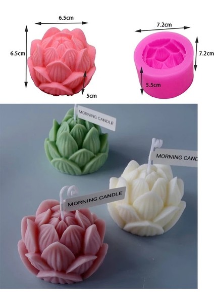 No.14 Tarzı 3D Gül Çiçek Mum Silikon Kalıp Dıy Alçı Kalıp Şekli Silikon Sabun Kalıpları (Yurt Dışından)