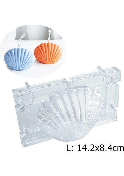 M-14.2x8.4cm Stili 3D Kabuk Mum Kalıbı El Yapımı Mum Yapımı Deniz Kabuğu Aromaterapi Alçı Kalıpları Kokulu Mum Kalıbı Plastik Tarak Sabun Kalıbı (Yurt Dışından)