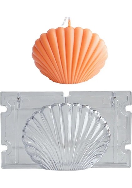 M-14.2x8.4cm Stili 3D Kabuk Mum Kalıbı El Yapımı Mum Yapımı Deniz Kabuğu Aromaterapi Alçı Kalıpları Kokulu Mum Kalıbı Plastik Tarak Sabun Kalıbı (Yurt Dışından) indirimleri