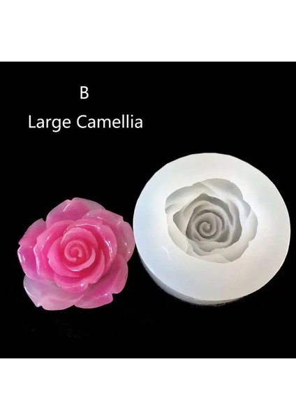 B Tarzı 10 Stilleri 3D Çiçek Silikon Kalıp Reçine Kamelya Şakayık Papatya Lotus Çiçeği Kolye Takı Yapımı Araçları Sabun Epoksi Reçine Kalıpları (Yurt Dışından)