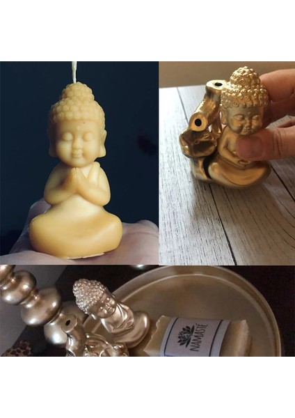 12CM Tarzı Buda Tütsü Mum Kalıp Dıy Kilise Buda Heykeli Silikon Kalıp 3D Silikon Kalıplar Vücut Mum Yapma Malzemeleri Silcone Kalıpları (Yurt Dışından)