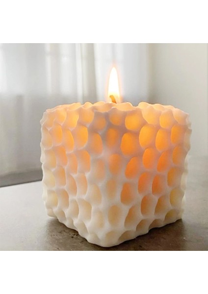 No.8 Stili Quare Petek Desen Mum Kalıbı El Yapımı Kokulu Mum Diy Sanat Mum Silikon Kalıp Alçı Sabun Kalıpları (Yurt Dışından) modelleri