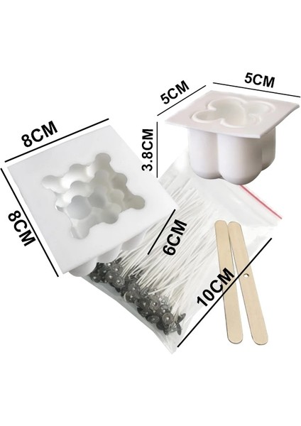 3 Stili Ayarla 6 Kaviteler 3D Küp Pişirme Mus Kek Kalıbı Silikon Kare Kabarcık Tatlı Kalıpları Kek Tepsisi Mutfak Bakeware Mum Alçı Kalıp (Yurt Dışından)