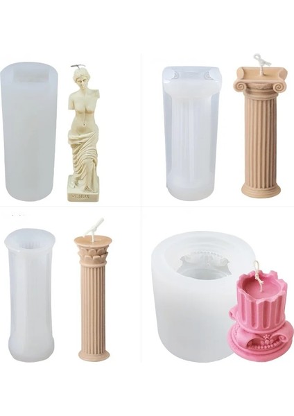 Ay Yüzü Stili Dıy Venüs Roma Sütunu Mum Kalıbı Sanat Mum Silikon Kalıp Koku Insan Şekilli Mum Yapımı Balmumu Alçı Kalıp (Yurt Dışından) fırsatları