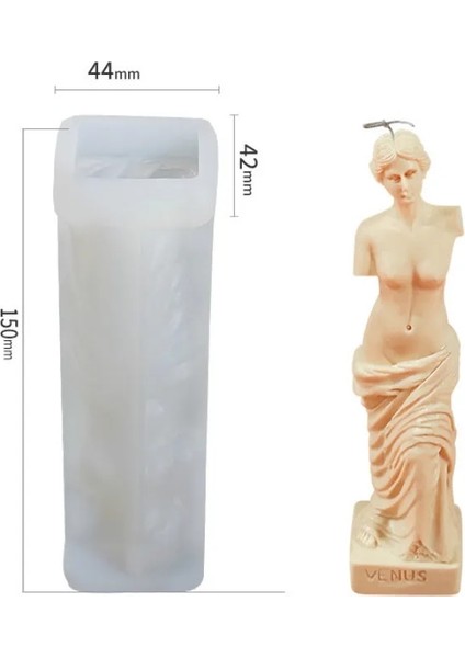 Rx-44 Stili Dıy Venüs Roma Sütunu Mum Kalıbı Sanat Mum Silikon Kalıp Koku Insan Şekilli Mum Yapımı Balmumu Alçı Kalıp (Yurt Dışından)