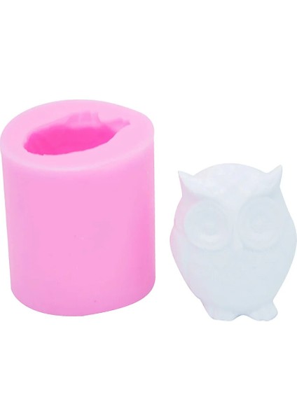 Kırmızı Stil 3D Baykuş Mum Kalıp Silikon Kalıp Kek Dekor Için Çikolata Fondan Sabun Kalıpları Dıy El Yapımı Alçı Balmumu Mum Silikon Kalıpları (Yurt Dışından)