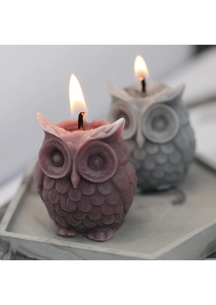 Kırmızı Stil 3D Baykuş Mum Kalıp Silikon Kalıp Kek Dekor Için Çikolata Fondan Sabun Kalıpları Dıy El Yapımı Alçı Balmumu Mum Silikon Kalıpları (Yurt Dışından) modelleri