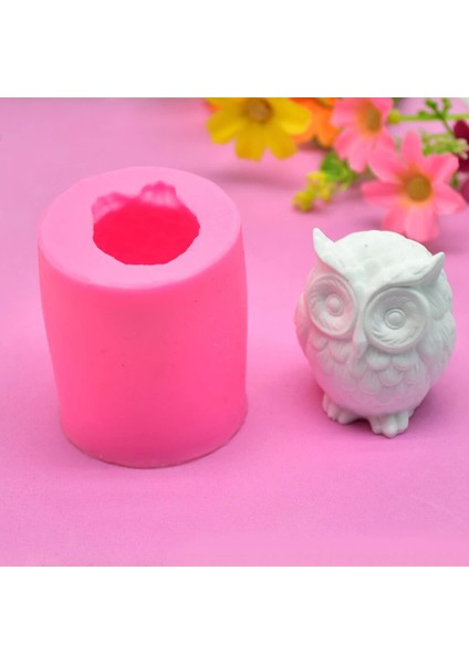 Kırmızı Stil 3D Baykuş Mum Kalıp Silikon Kalıp Kek Dekor Için Çikolata Fondan Sabun Kalıpları Dıy El Yapımı Alçı Balmumu Mum Silikon Kalıpları (Yurt Dışından) fırsatları