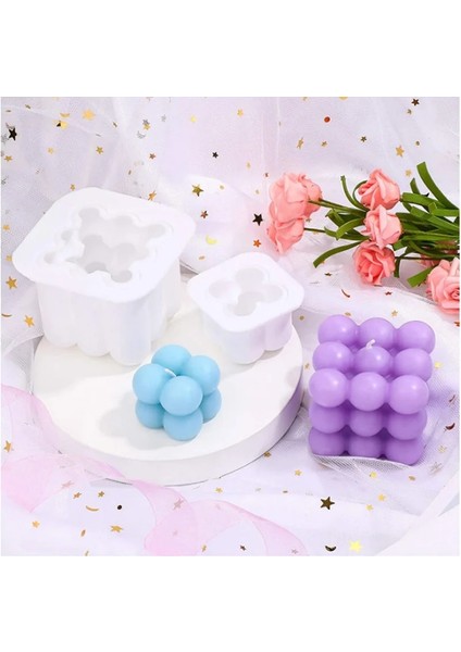 100 Adet Mum Fitili Stili 6 Kavite Silikon Mum Alçı Kalıp 3D Küp Kare Kabarcık Dıy Yapışmaz Mutfak Tatlı Kek Tepsisi Fırın Güvenli Kek Kalıpları (Yurt Dışından) modelleri