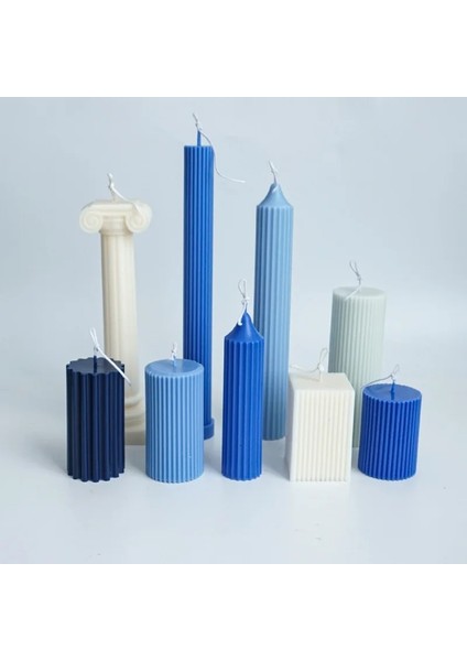 Ince Dişler 3.5X15CM Stili Uzun Kutuplu Şerit Mum Kalıpları Plastik Sütun Mum Yapımı Kiti Büyük Silindir Kaburga Mum Kalıpları Dıy Mum Yapımı Malzemeleri (Yurt Dışından) modelleri