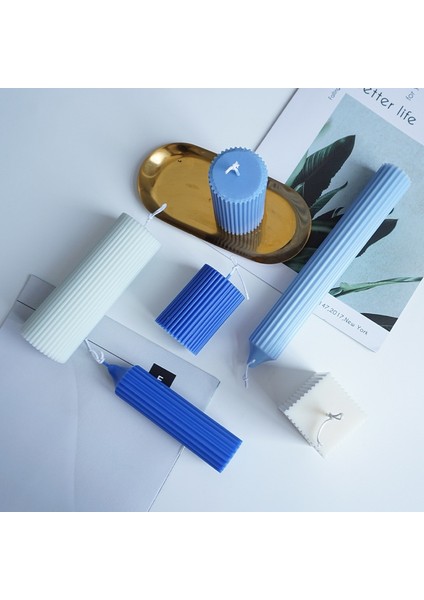 Ince Dişler 3.5X15CM Stili Uzun Kutuplu Şerit Mum Kalıpları Plastik Sütun Mum Yapımı Kiti Büyük Silindir Kaburga Mum Kalıpları Dıy Mum Yapımı Malzemeleri (Yurt Dışından) indirimleri