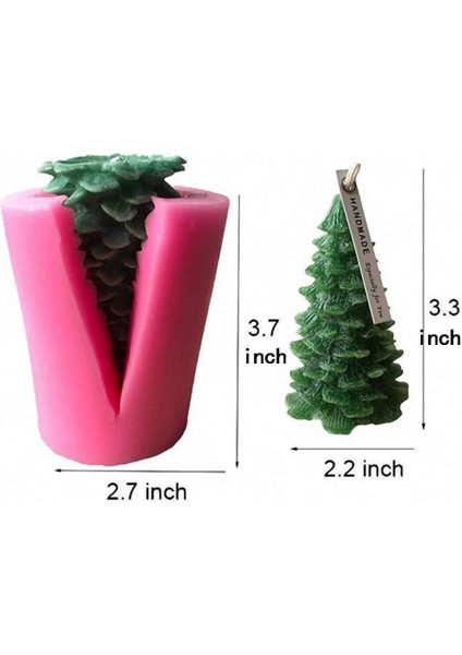 Hediye Kutusu Stili 3D Balmumu Noel Ağacı Mum Silikon Kalıp Arkadaşlar Için Noel Hediyesi Tatlı Jöle Dondurma Aromaterapi Mum Kalıpları (Yurt Dışından)