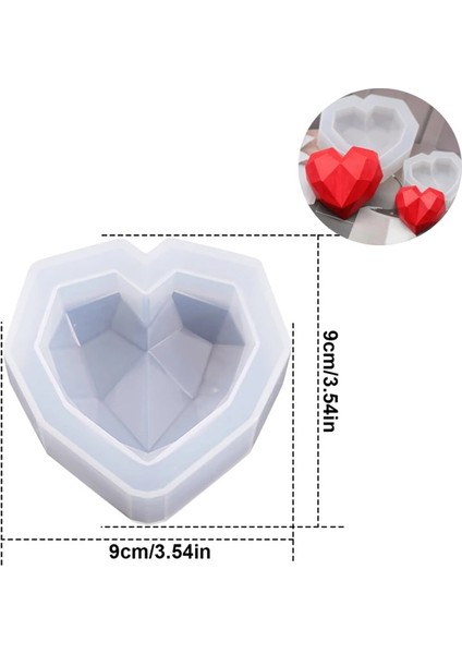 Büyük Kalp Kalıp Stili Buzdağı Şekli Çiçek Küme Mum Silikon Kalıp Avrupa Tarzı Mum Yapımı Için 3D Kalıplar Buz Sabunu Reçine Kalıp Demold Yapışmaz (Yurt Dışından)