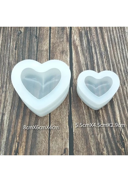 M Tarzı Diy El Yapımı Mum Kalıp Mum Yapımı 3D Sütunlu Kalp Şekli Plastik Akrilik Kalıp Reçine Sabun Kek Çikolata Yapımı Araçları (Yurt Dışından)