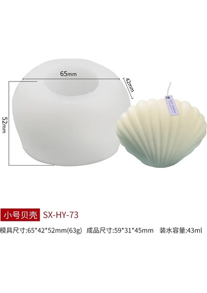 Hy-73 Stili 3D Kabuk Mum Kalıbı El Yapımı Mum Yapımı Deniz Kabuğu Aromaterapi Alçı Kalıpları Kokulu Mum Kalıbı Silikon Tarak Sabun Kalıbı (Yurt Dışından)