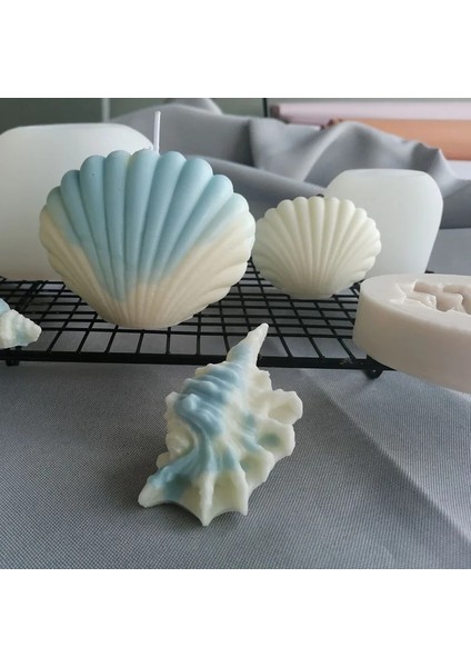 Hy-73 Stili 3D Kabuk Mum Kalıbı El Yapımı Mum Yapımı Deniz Kabuğu Aromaterapi Alçı Kalıpları Kokulu Mum Kalıbı Silikon Tarak Sabun Kalıbı (Yurt Dışından) fiyatları