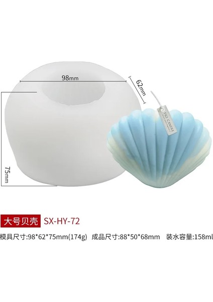 Hy-73 Stili 3D Kabuk Mum Kalıbı El Yapımı Mum Yapımı Deniz Kabuğu Aromaterapi Alçı Kalıpları Kokulu Mum Kalıbı Silikon Tarak Sabun Kalıbı (Yurt Dışından) modelleri