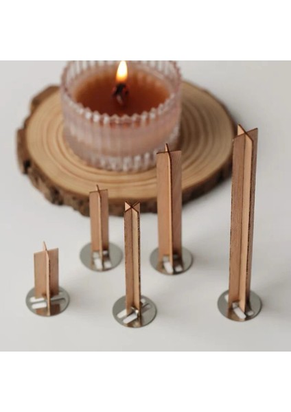 1x4 cm Stili -10CM Uzunluk Çapraz Ahşap Ahşap Mum Fitilleri Mum Fitili Çekirdek Dıy Mum Yapımı Için Bazlı Soya Parfini Balmumu Fitili (Yurt Dışından) fırsatları