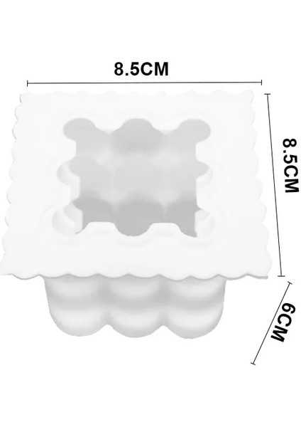 No.4 Tarzı Quare Petek Desen Mum Kalıbı El Yapımı Kokulu Mum Diy Sanat Mum Silikon Kalıp Alçı Sabun Kalıpları (Yurt Dışından)
