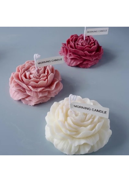 B Tarzı Büyük Şakayık Lotus Lale Çiçek Mum Kalıp El Yapımı Sabun Aromaterapi Alçı Tutkal Kalıp Pişirme Çikolata Kalıpları Ev Dekor Hediyeler (Yurt Dışından)