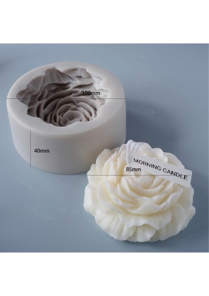 B Tarzı Büyük Şakayık Lotus Lale Çiçek Mum Kalıp El Yapımı Sabun Aromaterapi Alçı Tutkal Kalıp Pişirme Çikolata Kalıpları Ev Dekor Hediyeler (Yurt Dışından)