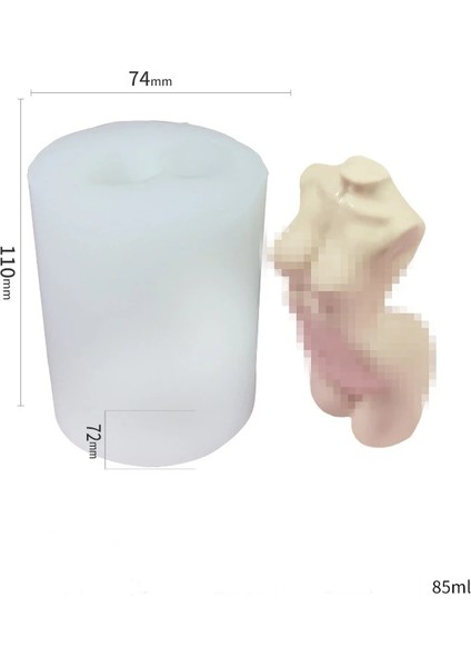6 85ML Tarzı Diy Büyük Boy Sabun Alçı El Yapımı Mum Kadın Insan Kadın Vücudu Tanrıça Gövde Silikon Kalıp 10CM 13CM 15CM 21CM (Yurt Dışından)