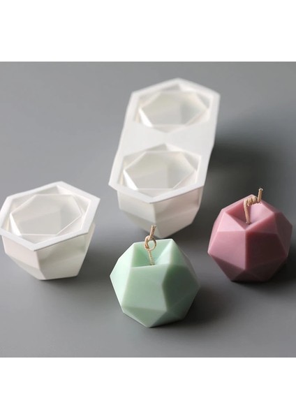 Kabuk Küçük Tarzı Rubik Küp Silikon Mum Kalıbı Aromaterapi Mum Yapımı Dıy Sabun Mum Malzemesi Balmumu Kalıpları Mus Pişirme Kalıbı Ev Dekorasyonu (Yurt Dışından) fırsatları
