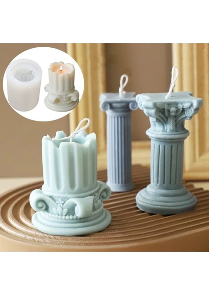 D Stili Avrupa Tarzı Retro Roma Sütun Mum Silikon Kalıp El Yapımı Dıy Pişirme Kalıpları Alçı Sabun Kalıp Yılbaşı Hediyeleri Dekorasyon (Yurt Dışından) modelleri