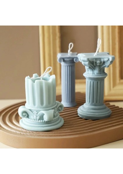 D Stili Avrupa Tarzı Retro Roma Sütun Mum Silikon Kalıp El Yapımı Dıy Pişirme Kalıpları Alçı Sabun Kalıp Yılbaşı Hediyeleri Dekorasyon (Yurt Dışından) fırsatları