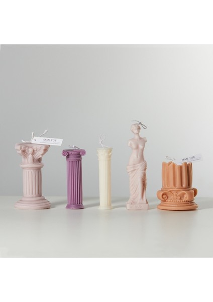 D Stili Avrupa Tarzı Retro Roma Sütun Mum Silikon Kalıp El Yapımı Dıy Pişirme Kalıpları Alçı Sabun Kalıp Yılbaşı Hediyeleri Dekorasyon (Yurt Dışından) indirimleri