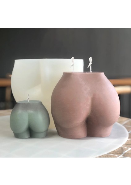 Büyük Bir Stil Büyük Popo Silikon Mum Kalıp Sanatsal Insan Vücudu Reçine Epoksi Kalıpları Mum Yapımı Için Mum Kalıp Ev Dekorasyon Aksesuarları (Yurt Dışından)